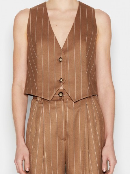 STORYLINES VEST OFF WHITE-BROWH NADIA RAPTI