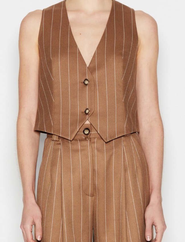 STORYLINES VEST OFF WHITE-BROWH NADIA RAPTI