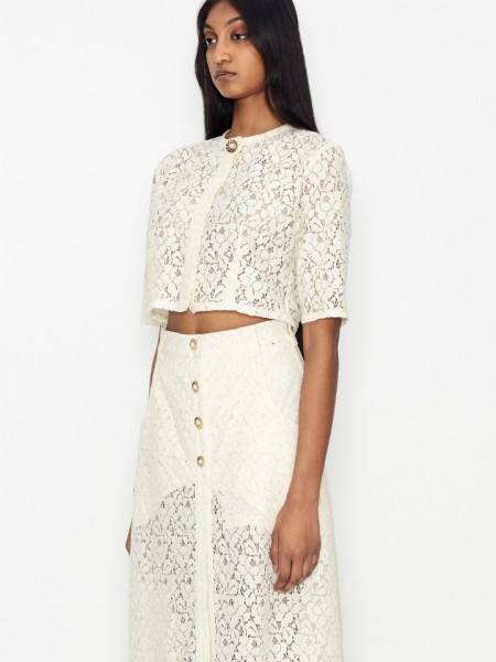 LACE N GRACE TOP OFF-WHITE