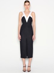 VICE MIDI DRESS BLACK/WHITE