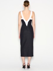 VICE MIDI DRESS BLACK/WHITE