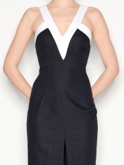 VICE MIDI DRESS BLACK/WHITE