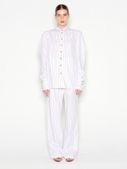 PINA COLADA SHIRT WHITE/BROWN WITH STRIPES 