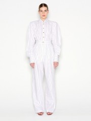 PINA COLADA SHIRT WHITE/BROWN WITH STRIPES 