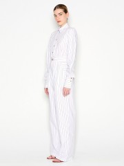 PINA COLADA SHIRT WHITE/BROWN WITH STRIPES 