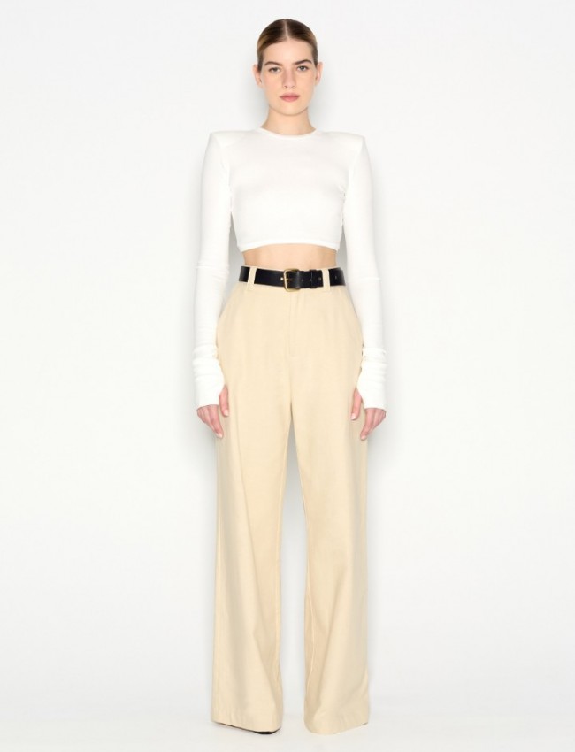 DESERT WIDE LEG TROUSERS BEIGE
