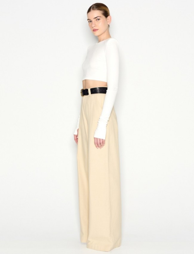 DESERT WIDE LEG TROUSERS BEIGE