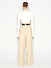 DESERT WIDE LEG TROUSERS BEIGE
