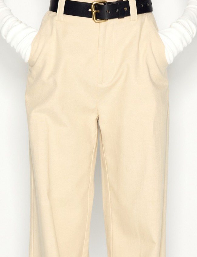 DESERT WIDE LEG TROUSERS BEIGE