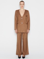 Storylines Pants Off White-Brown Nadia Rapti 