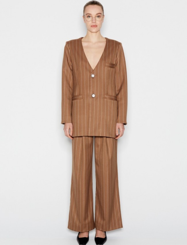 Storylines Pants Off White-Brown Nadia Rapti 