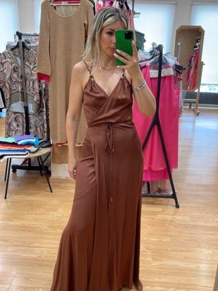 TARTAROOGA BROWN MAXI DRESS NADIA RAPTI