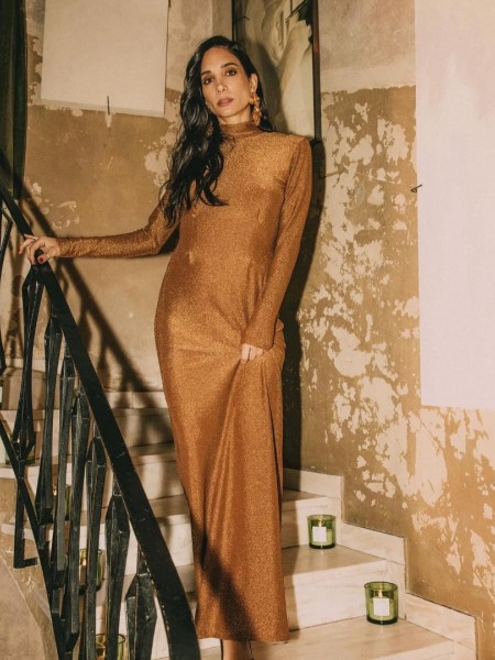 BIRDS OF PARADISE GOLD DRESS