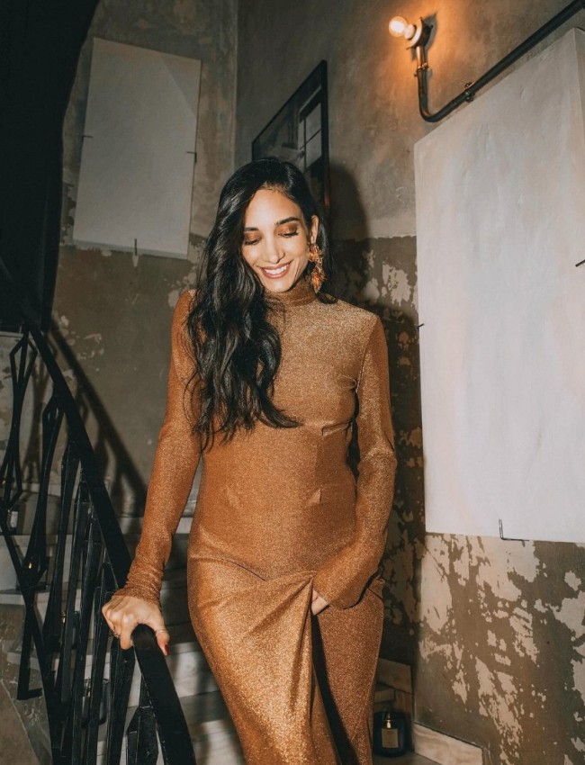BIRDS OF PARADISE GOLD DRESS