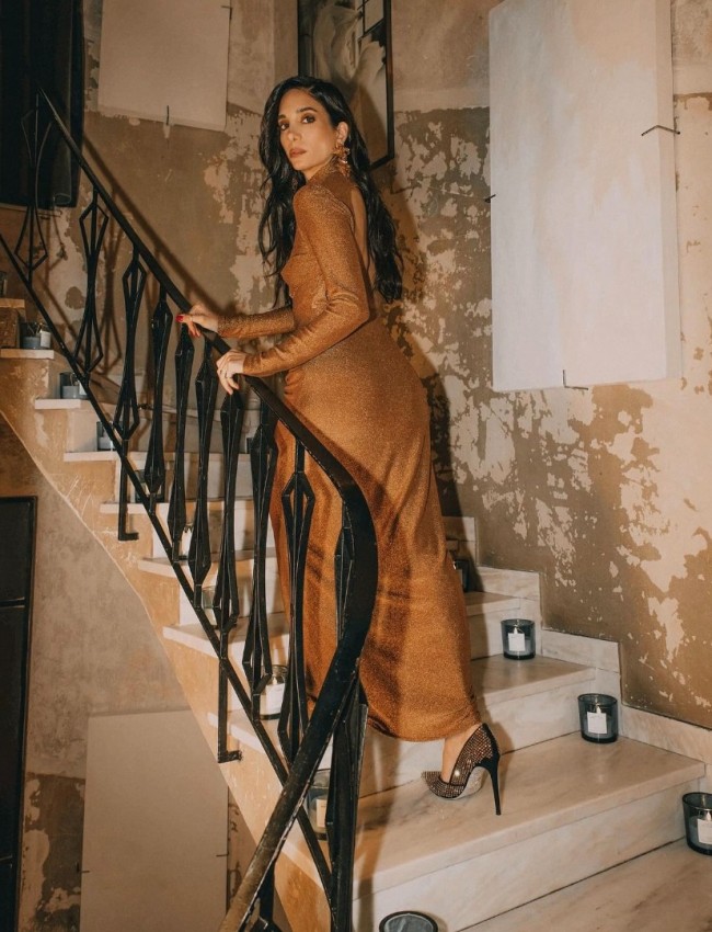 BIRDS OF PARADISE GOLD DRESS