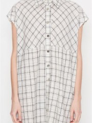 OCEAN MINDS B&W CHECKED SHIRT- DRESS 