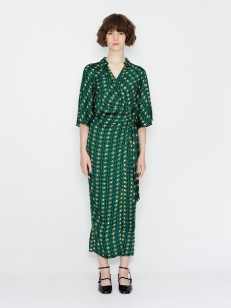COTE DE FLEUR WRAP DRESS
