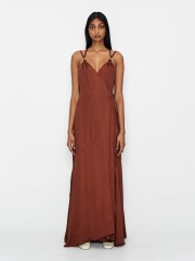 TARTAROOGA BROWN MAXI DRESS NADIA RAPTI