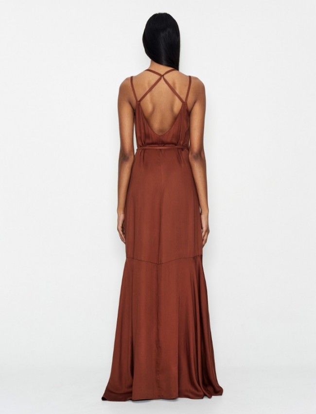 TARTAROOGA BROWN MAXI DRESS NADIA RAPTI