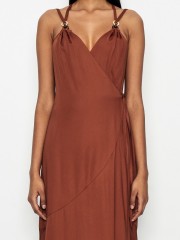 TARTAROOGA BROWN MAXI DRESS NADIA RAPTI