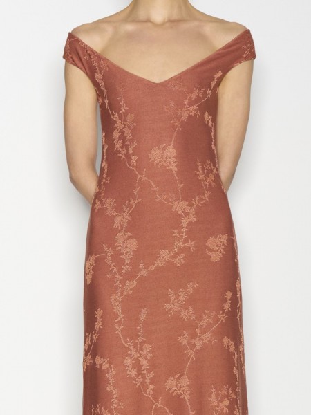 CACTUS LONG DRESS terracotta