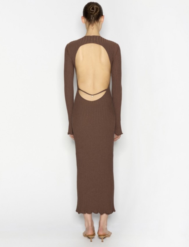 HIDDEN GEM DRESS BROWN