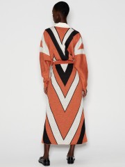 Textile Creature Knitted Skirt Printed Orange Nadia Rapti