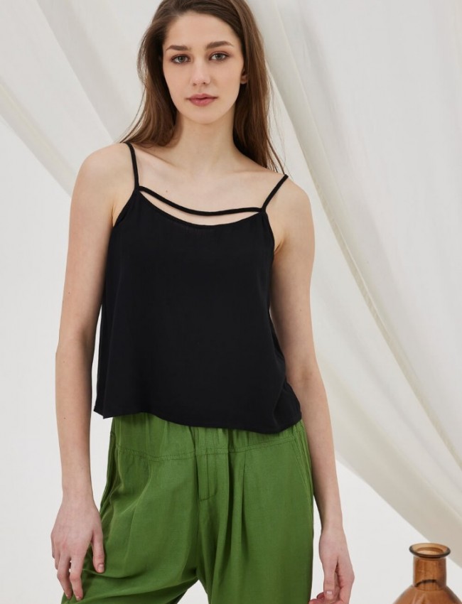 FTERI TOP BLACK NAMASTE