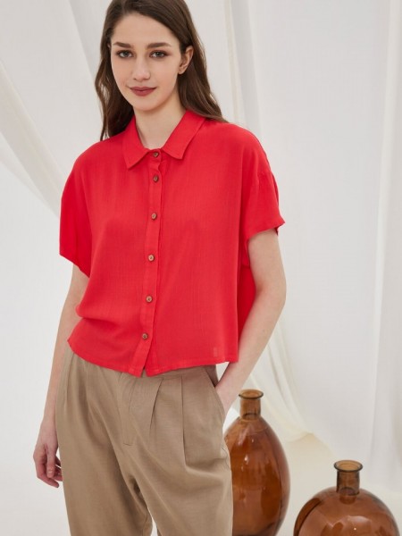 IREO RED SHIRT NAMASTE