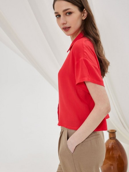 IREO RED SHIRT NAMASTE