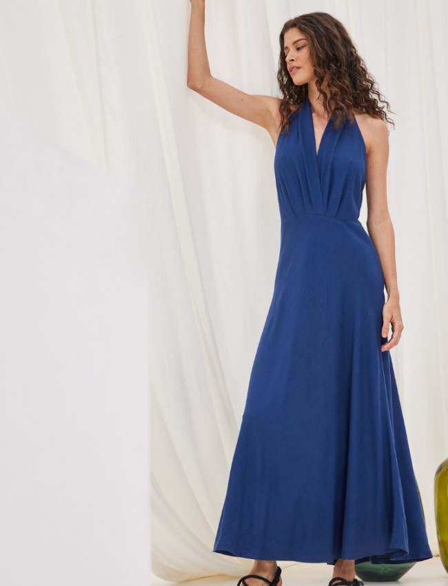 PREVELI BLUE MIDI DRESS NAMASTE