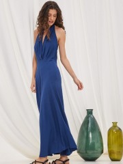 PREVELI BLUE MIDI DRESS NAMASTE