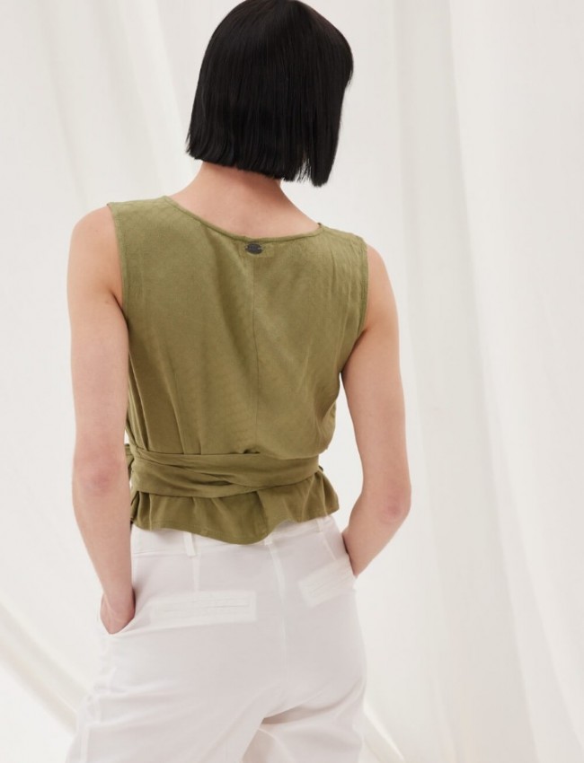 ATENI KHAKI TOP NAMASTE