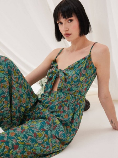 FLAX GREEN JUMPSUIT NAMASTE