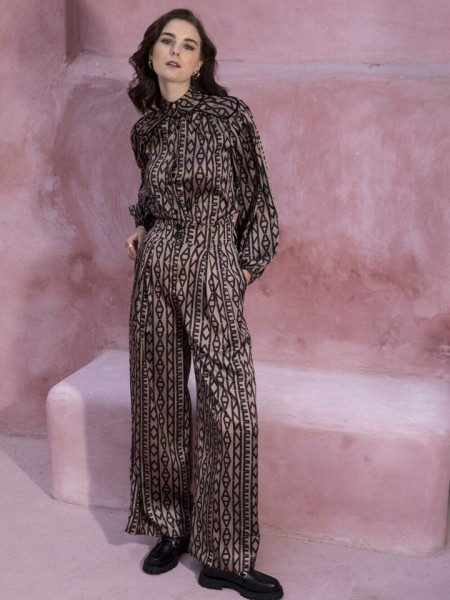 ELLA PANTS BROWN/BLACK