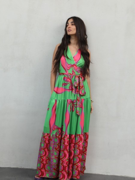 SILIA MAXI MULTICOLOUR DRESS NEMA 