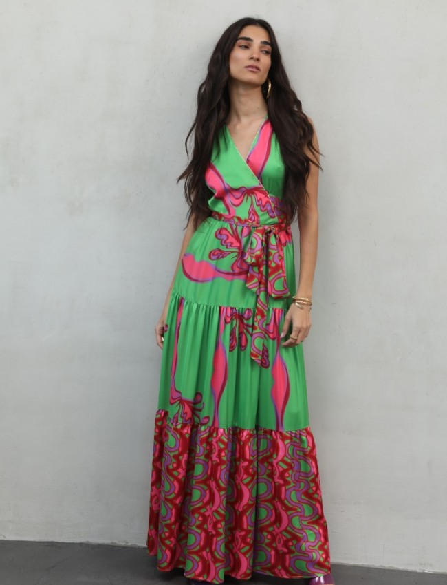 SILIA MAXI MULTICOLOUR DRESS NEMA 
