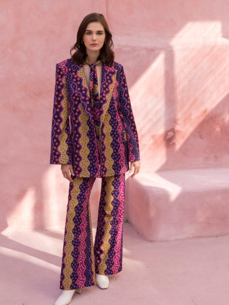 ZOE PANTS MULTICOLOUR PURPLE