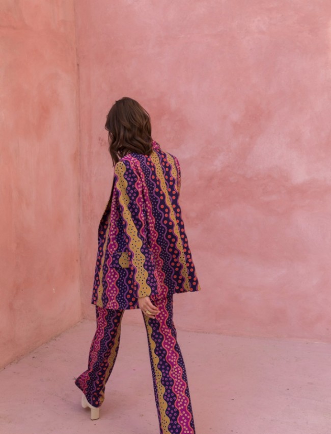 ZOE PANTS MULTICOLOUR PURPLE