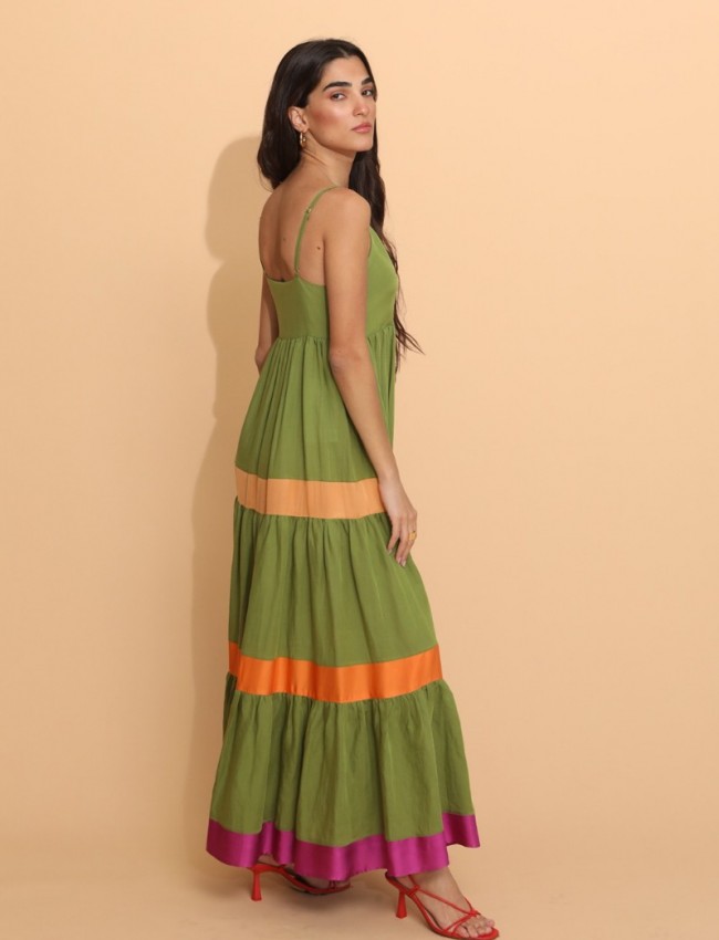 JANUS OLIVE MAXI DRESS NEMA