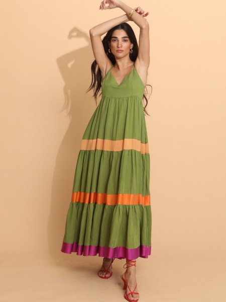 JANUS OLIVE MAXI DRESS NEMA