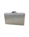 Λευκή τσάντα clutch επενδεδυμένη με χάντρες και αποσπώμενη αλυσίδα Romina exclusive