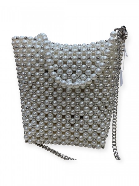 AMELIE white pearls bag