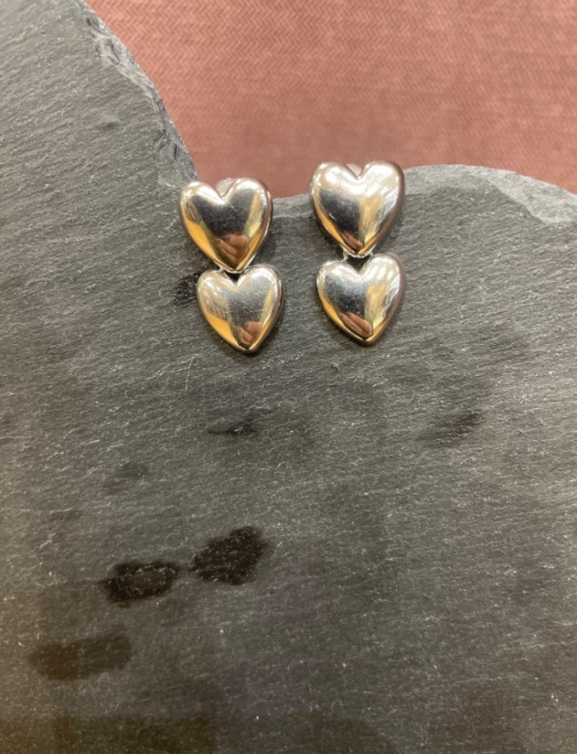 Double hearts silver.......Romina exclusive 