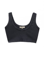 Blue Bamboo Cropped Top Marilliza Sac@Co 