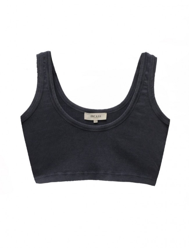 Blue Bamboo Cropped Top Marilliza Sac@Co 