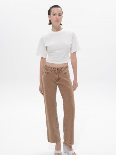 Tobacco Denim Stacy Pants Sac & Co