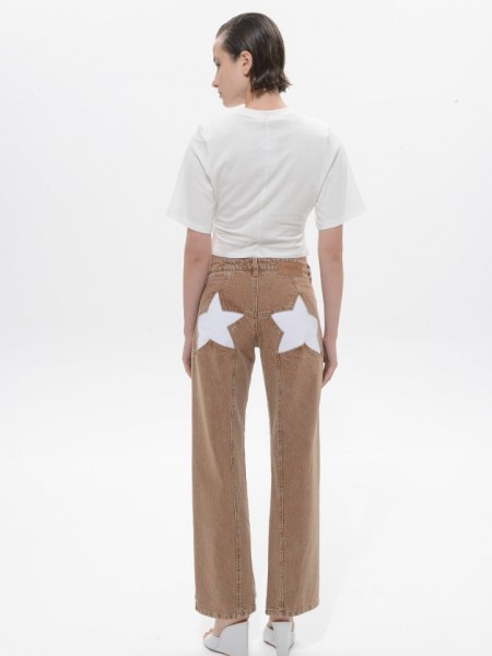 Tobacco Denim Stacy Pants Sac & Co