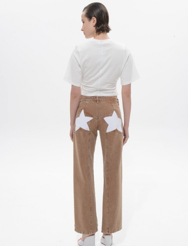 Tobacco Denim Stacy Pants Sac & Co