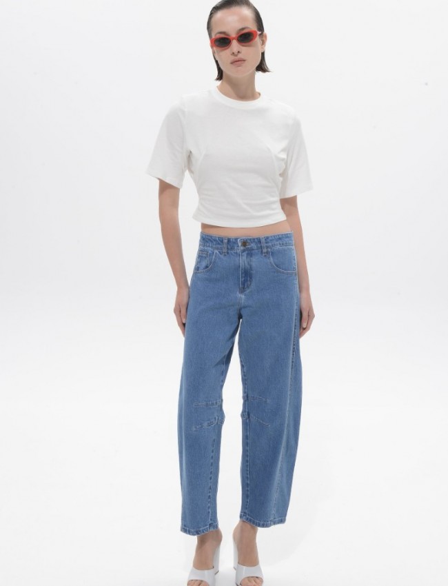 Mid Blue Denim Rumi Pants  Sac & Co